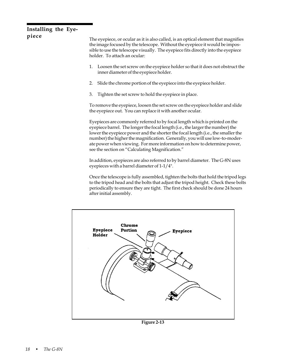 Installing the eyepiece | Celestron 31058 User Manual | Page 21 / 60