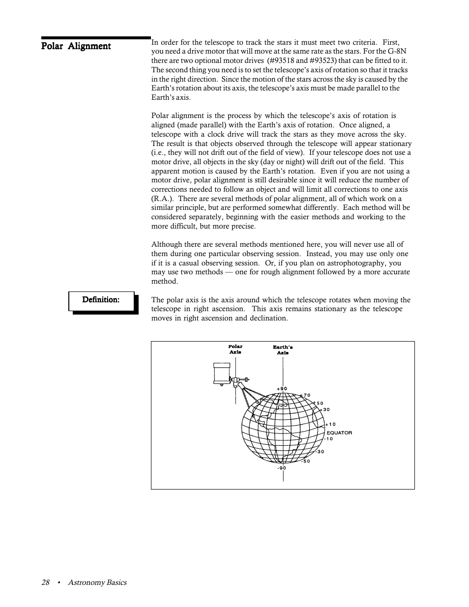 Polar alignment | Celestron 31058 User Manual | Page 31 / 60