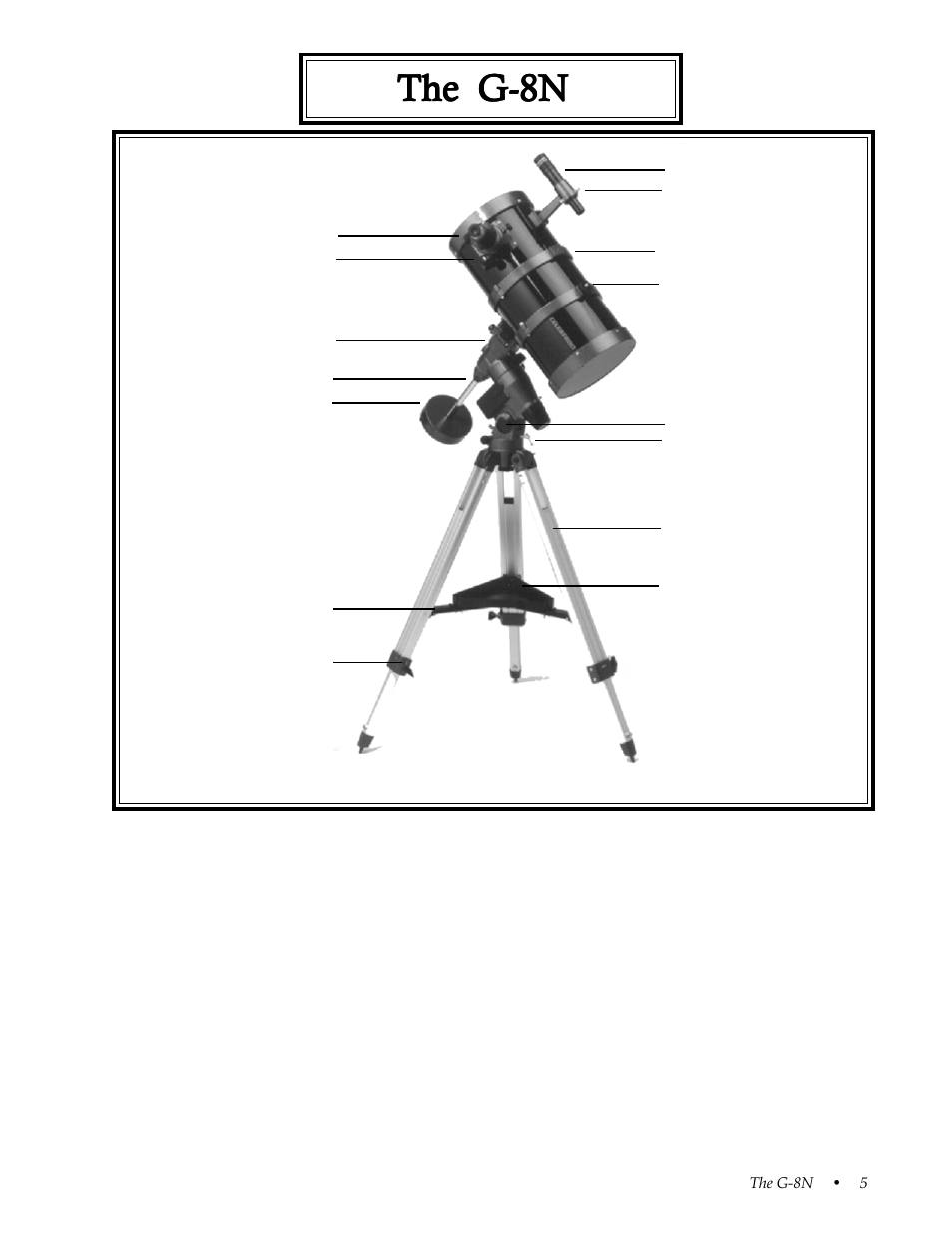 The g-8n | Celestron 31058 User Manual | Page 8 / 60
