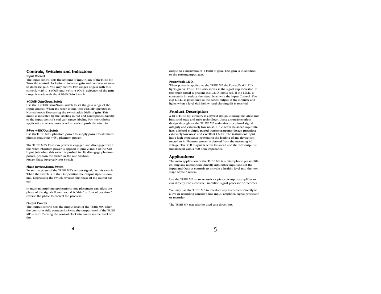 ART Pro Audio Tube MP - The Original User Manual | Page 3 / 5