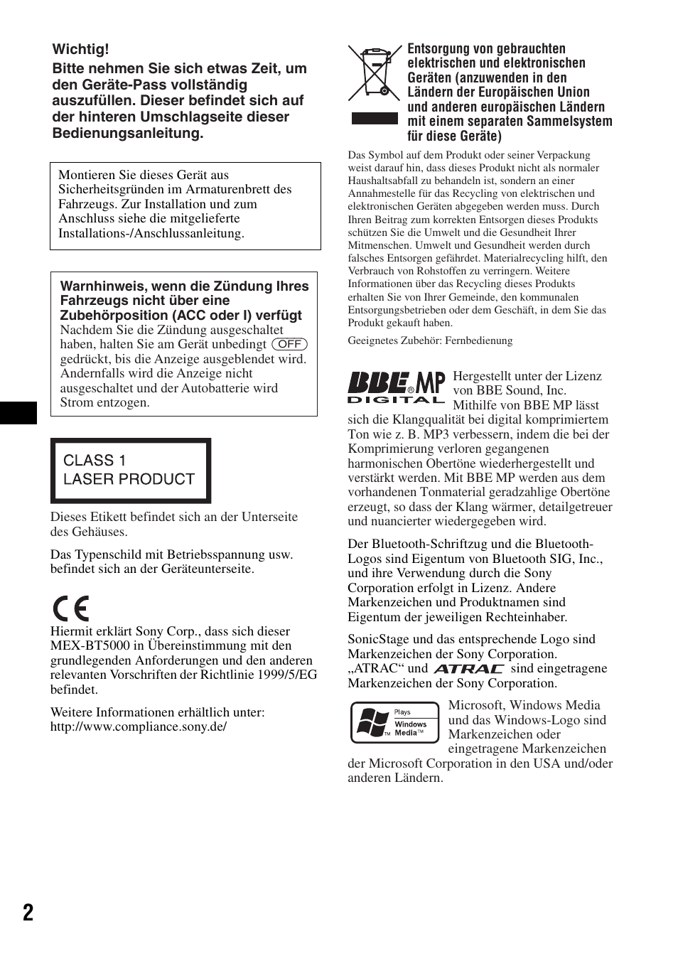 Sony MEX-BT5000 User Manual | Page 32 / 204