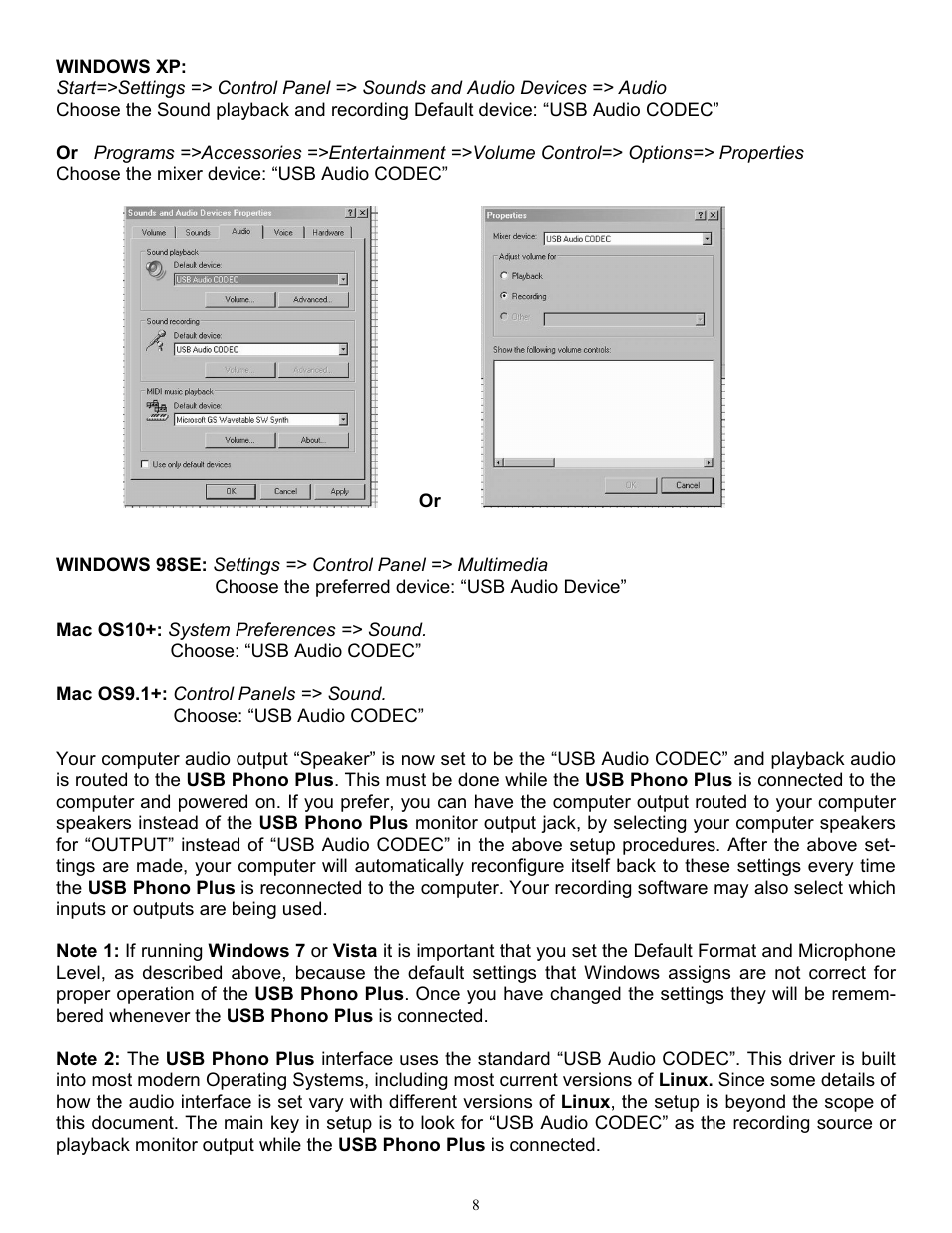 ART Pro Audio USB Phono Plus - Project Series User Manual | Page 8 / 16