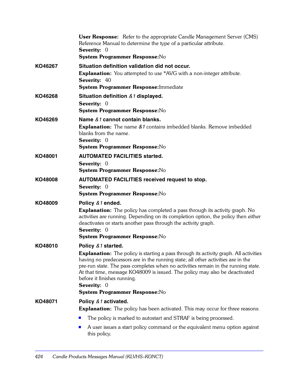 Candle KLVHSKONCT GC32-9172-00 User Manual | Page 424 / 522