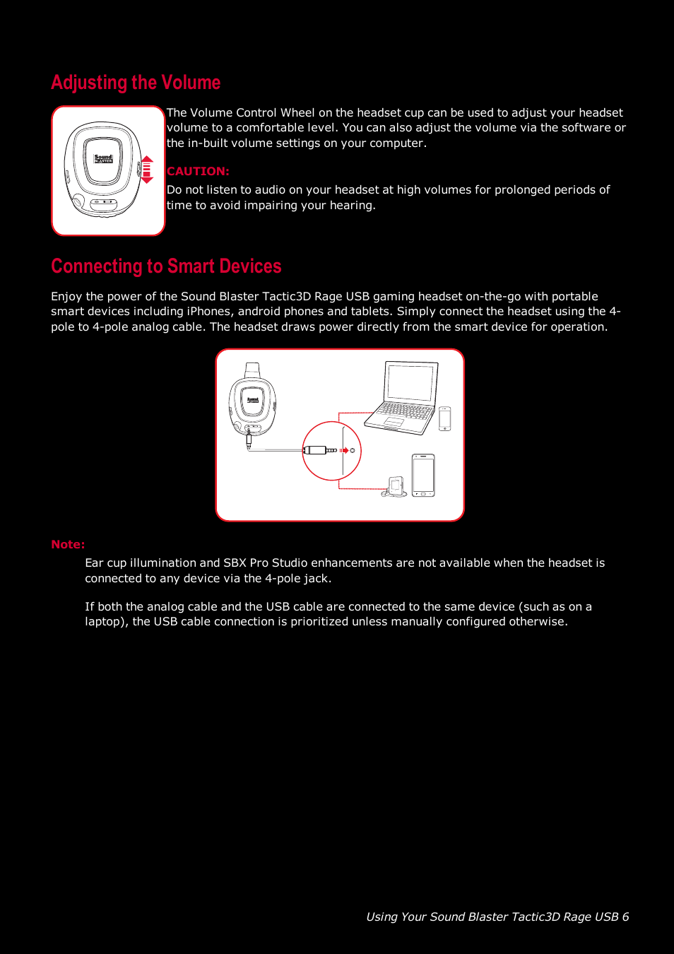 Adjusting the volume, Connecting to smart devices | Ready-Set-Mount Creative Tactic 3D Range GH0230 User Manual | Page 7 / 27