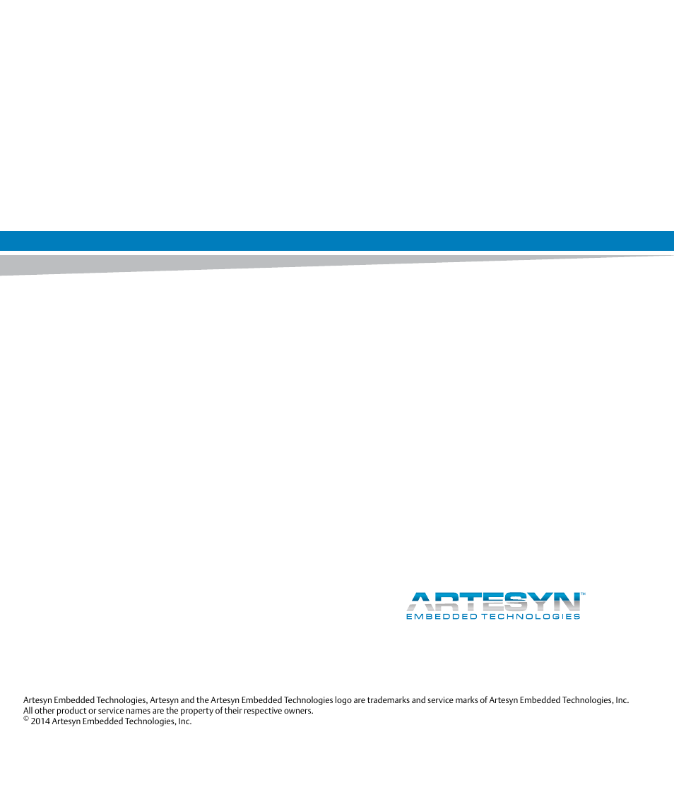 Artesyn ARTM-9405 16x10GbE Installation and Use Guide (May 2014) User Manual | Page 64 / 64