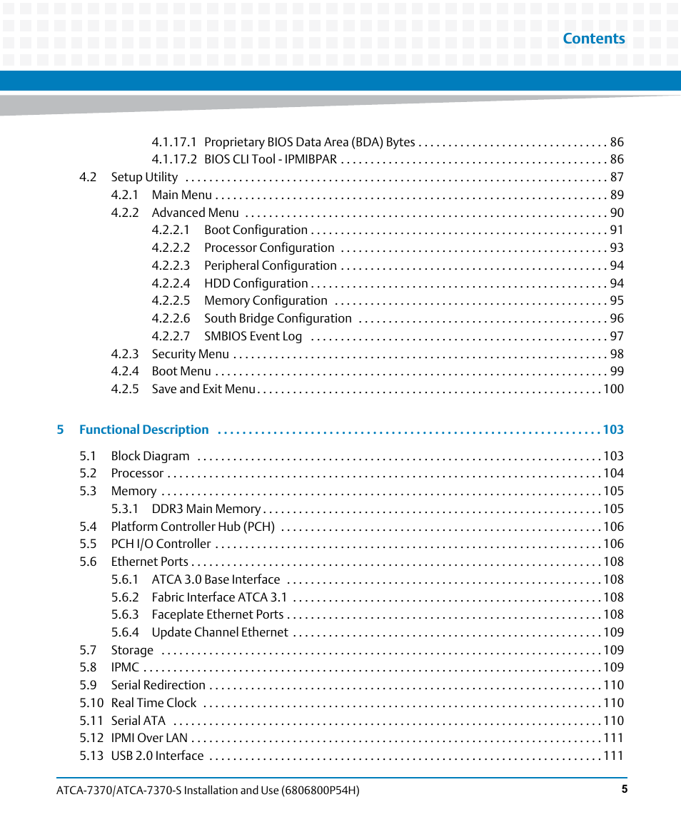 Artesyn ATCA 7370 / ATCA 7370-S Installation and Use (January 2015) User Manual | Page 5 / 256