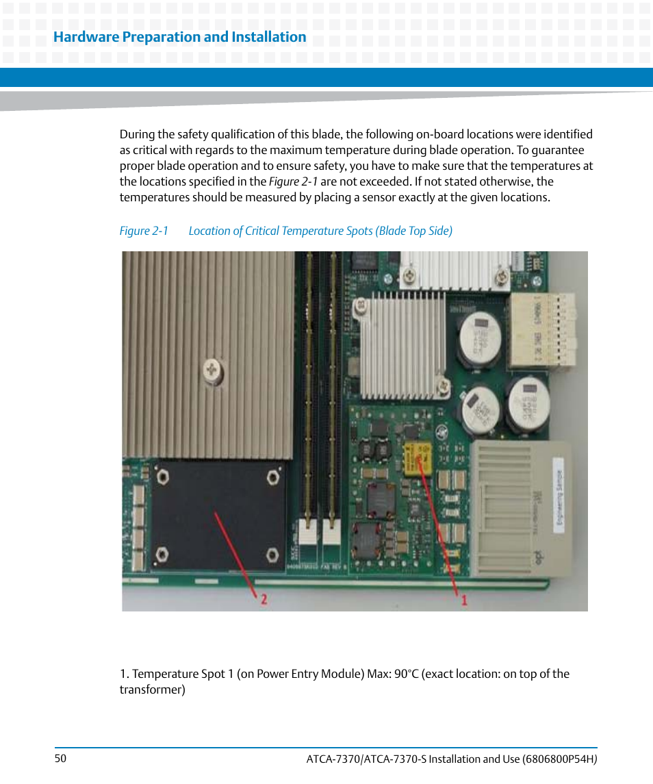 Figure 2-1, Hardware preparation and installation | Artesyn ATCA 7370 / ATCA 7370-S Installation and Use (January 2015) User Manual | Page 50 / 256