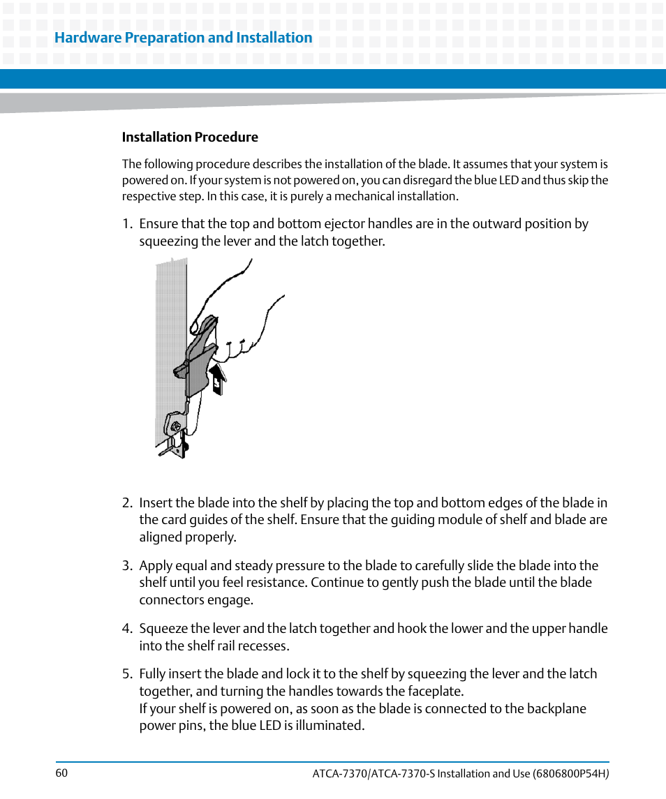 Artesyn ATCA 7370 / ATCA 7370-S Installation and Use (January 2015) User Manual | Page 60 / 256