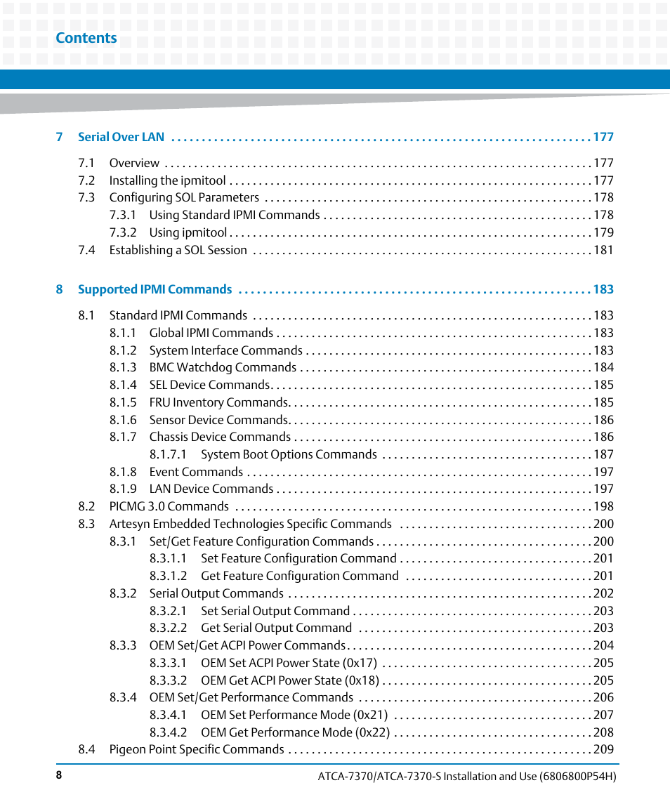 Artesyn ATCA 7370 / ATCA 7370-S Installation and Use (January 2015) User Manual | Page 8 / 256