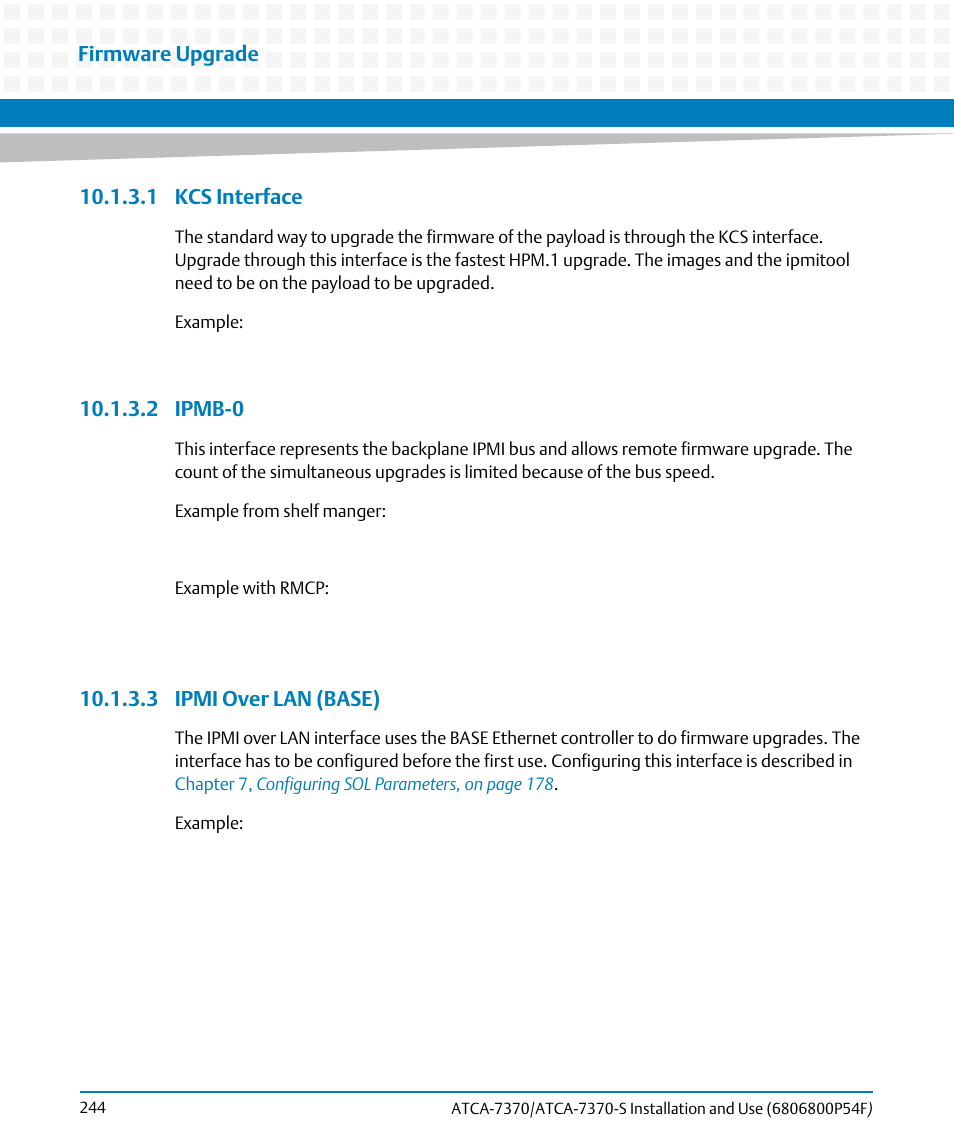 1 kcs interface, 2 ipmb-0, 3 ipmi over lan (base) | Artesyn ATCA 7370 / ATCA 7370-S Installation and Use (June 2014) User Manual | Page 244 / 254