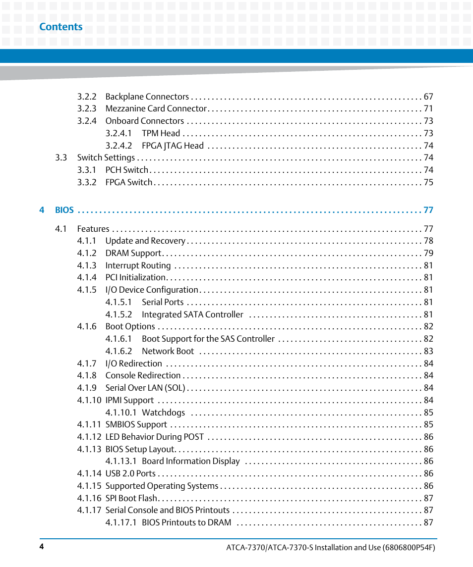 Artesyn ATCA 7370 / ATCA 7370-S Installation and Use (June 2014) User Manual | Page 4 / 254