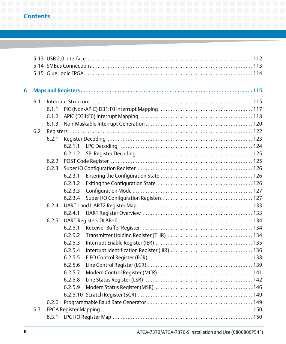Artesyn ATCA 7370 / ATCA 7370-S Installation and Use (June 2014) User Manual | Page 6 / 254