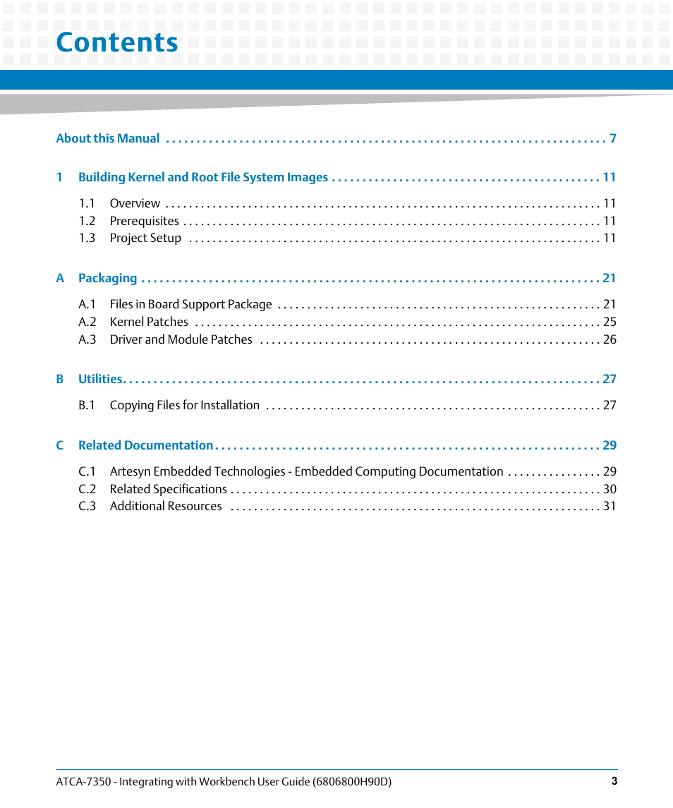 Artesyn ATCA-7350 - Integrating with Workbench User Guide (September 2014) User Manual | Page 3 / 34