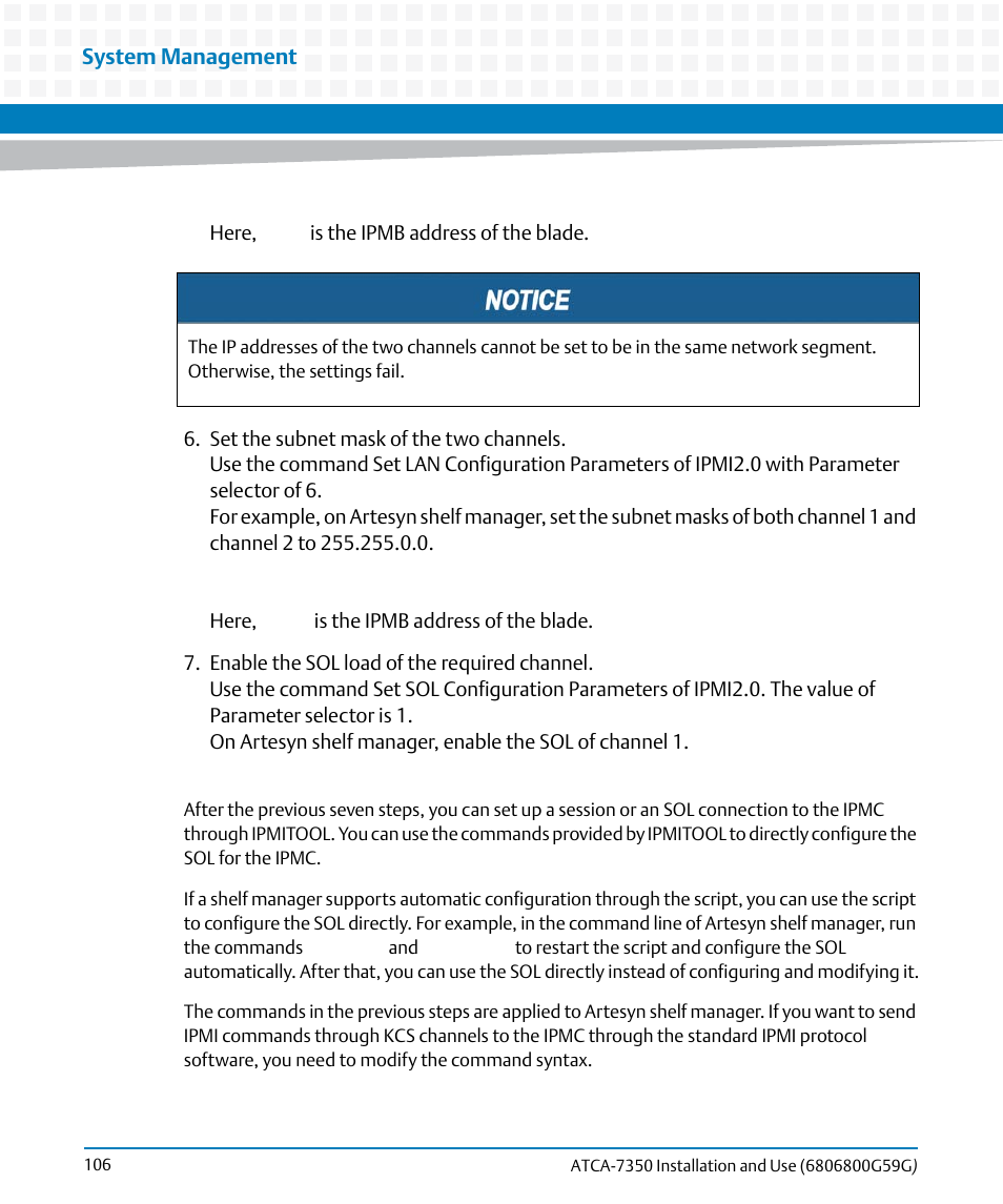 Artesyn ATCA-7350 Installation and Use (September 2014) User Manual | Page 106 / 208