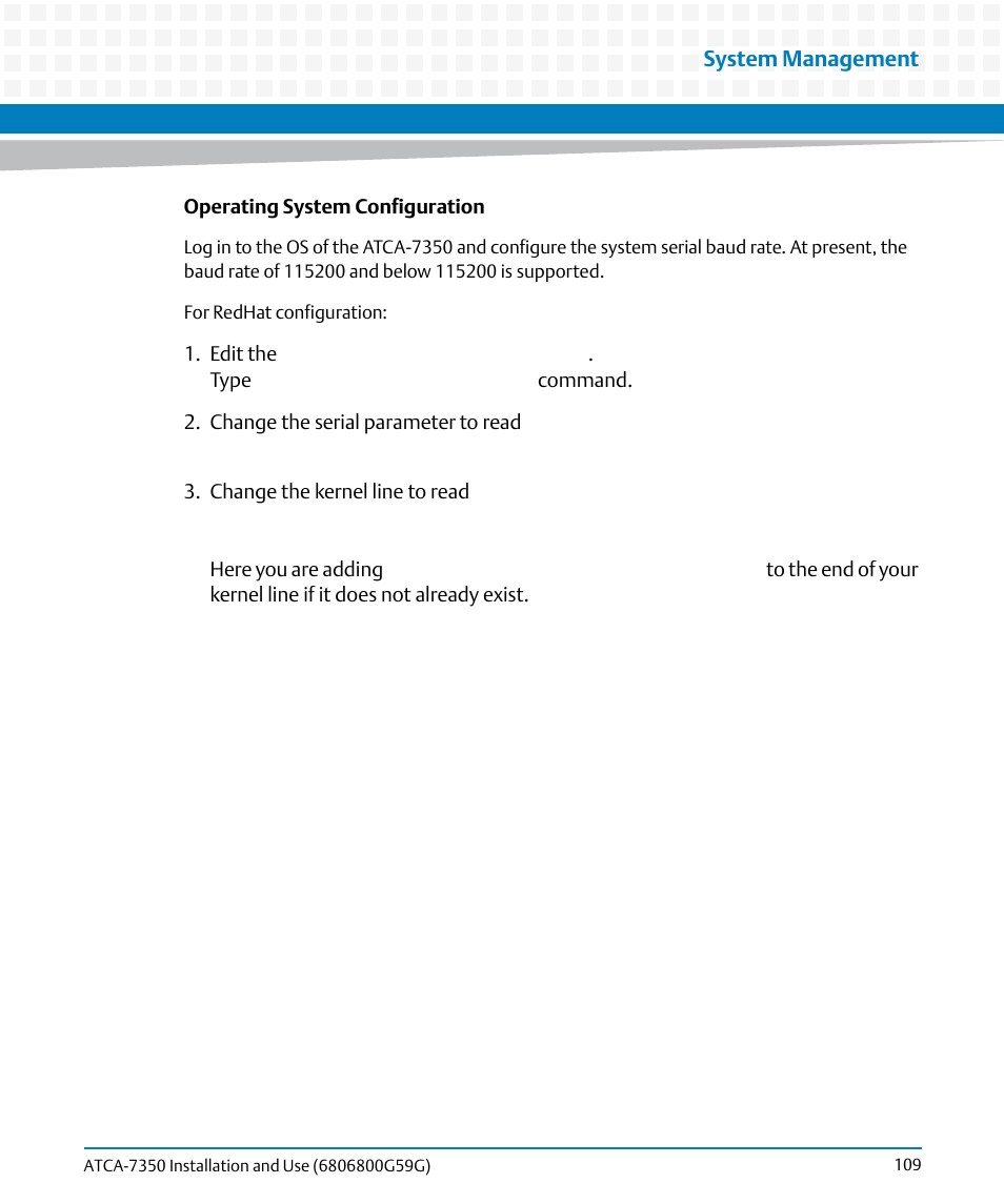 Artesyn ATCA-7350 Installation and Use (September 2014) User Manual | Page 109 / 208