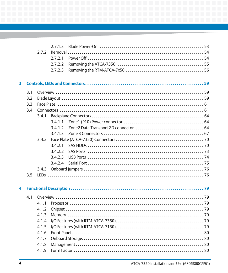 Artesyn ATCA-7350 Installation and Use (September 2014) User Manual | Page 4 / 208