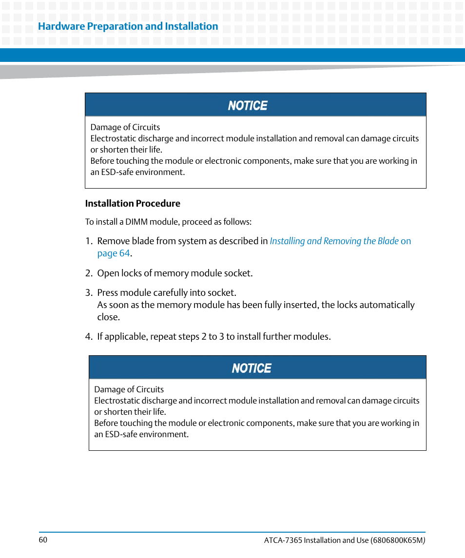 Artesyn ATCA-7365 Installation and Use (May 2014) User Manual | Page 60 / 300