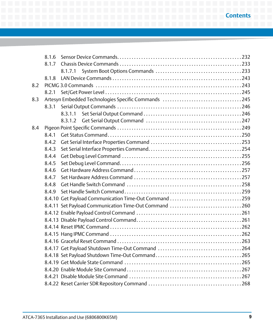 Artesyn ATCA-7365 Installation and Use (May 2014) User Manual | Page 9 / 300