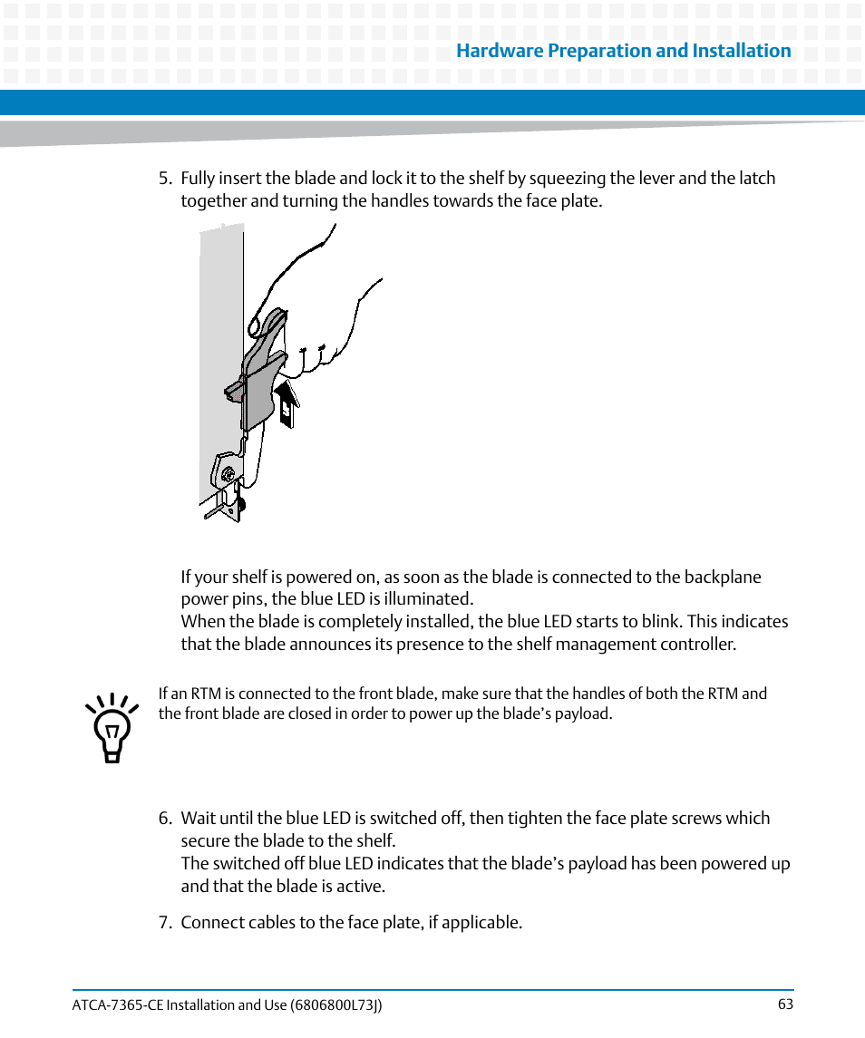 Artesyn ATCA-7365-CE Installation and Use (May 2014) User Manual | Page 63 / 294
