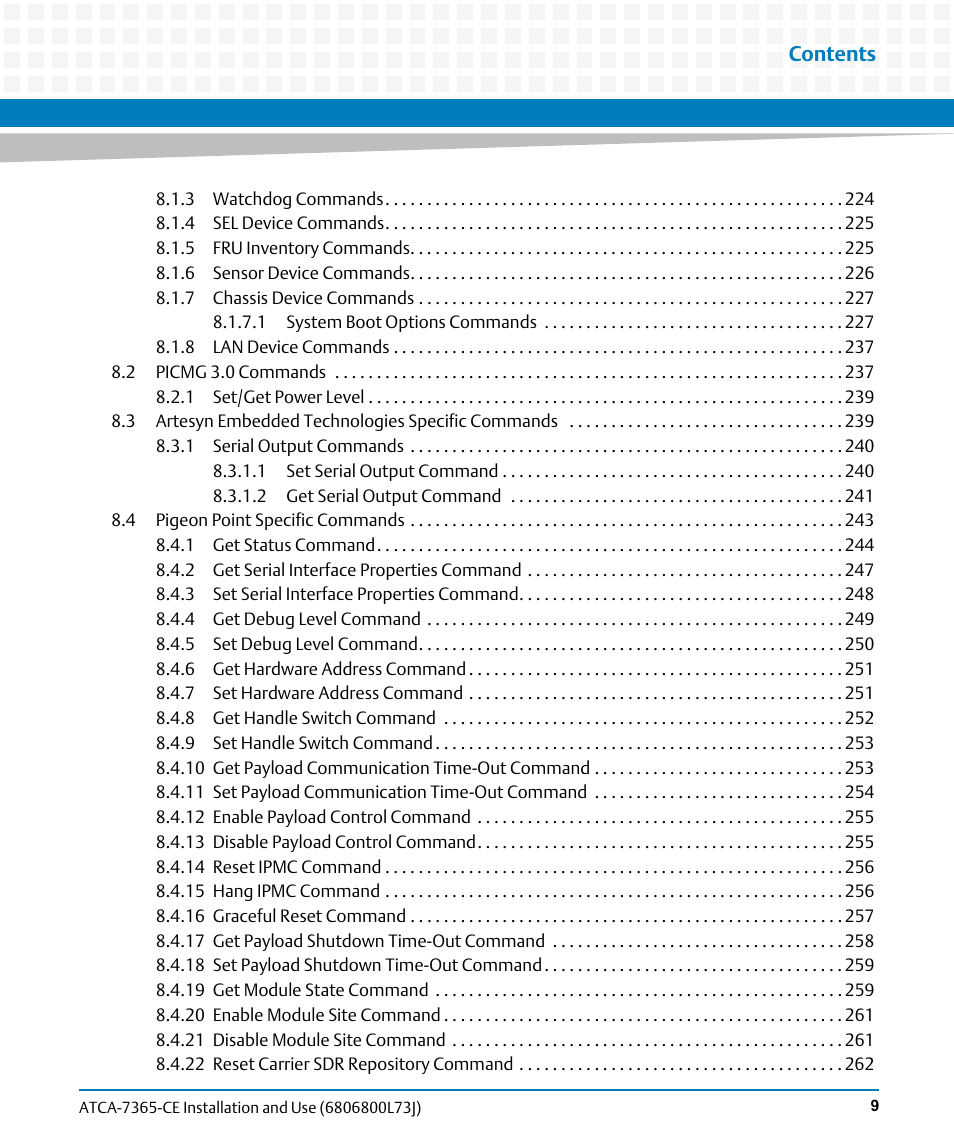 Artesyn ATCA-7365-CE Installation and Use (May 2014) User Manual | Page 9 / 294