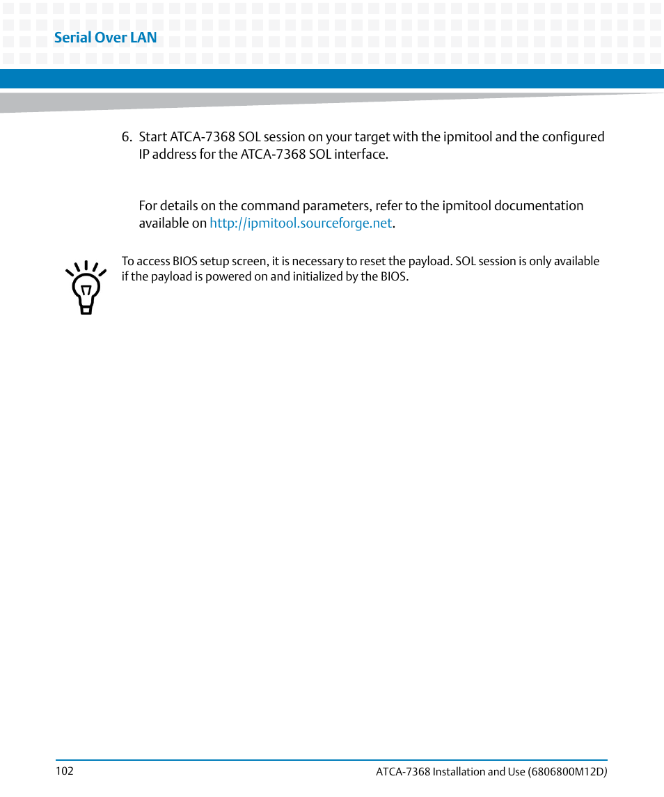 Artesyn ATCA-7368 Installation and Use (June 2014) User Manual | Page 102 / 222