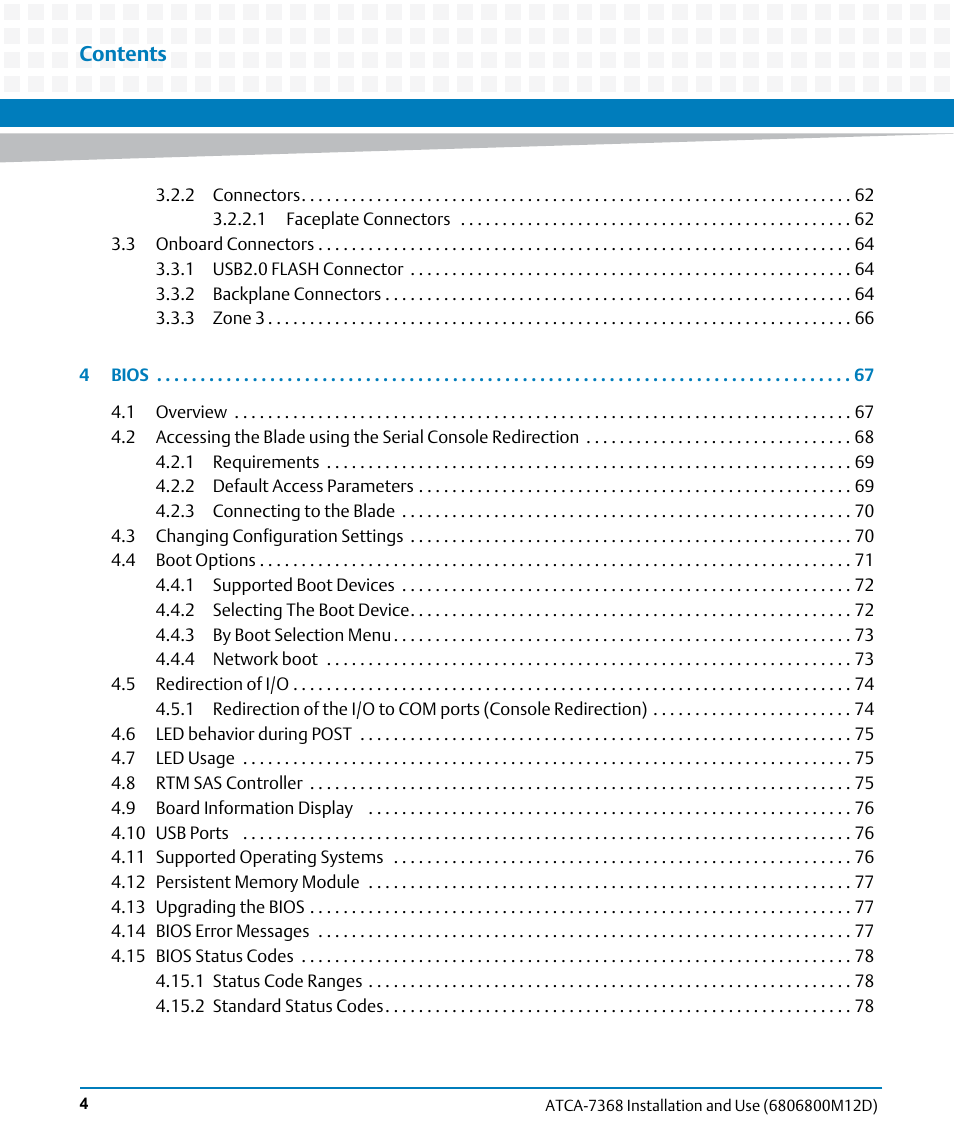 Artesyn ATCA-7368 Installation and Use (June 2014) User Manual | Page 4 / 222