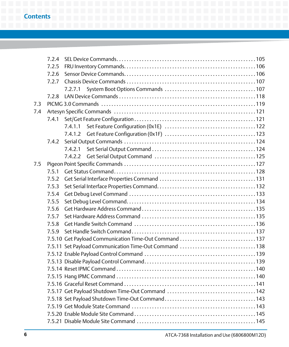 Artesyn ATCA-7368 Installation and Use (June 2014) User Manual | Page 6 / 222