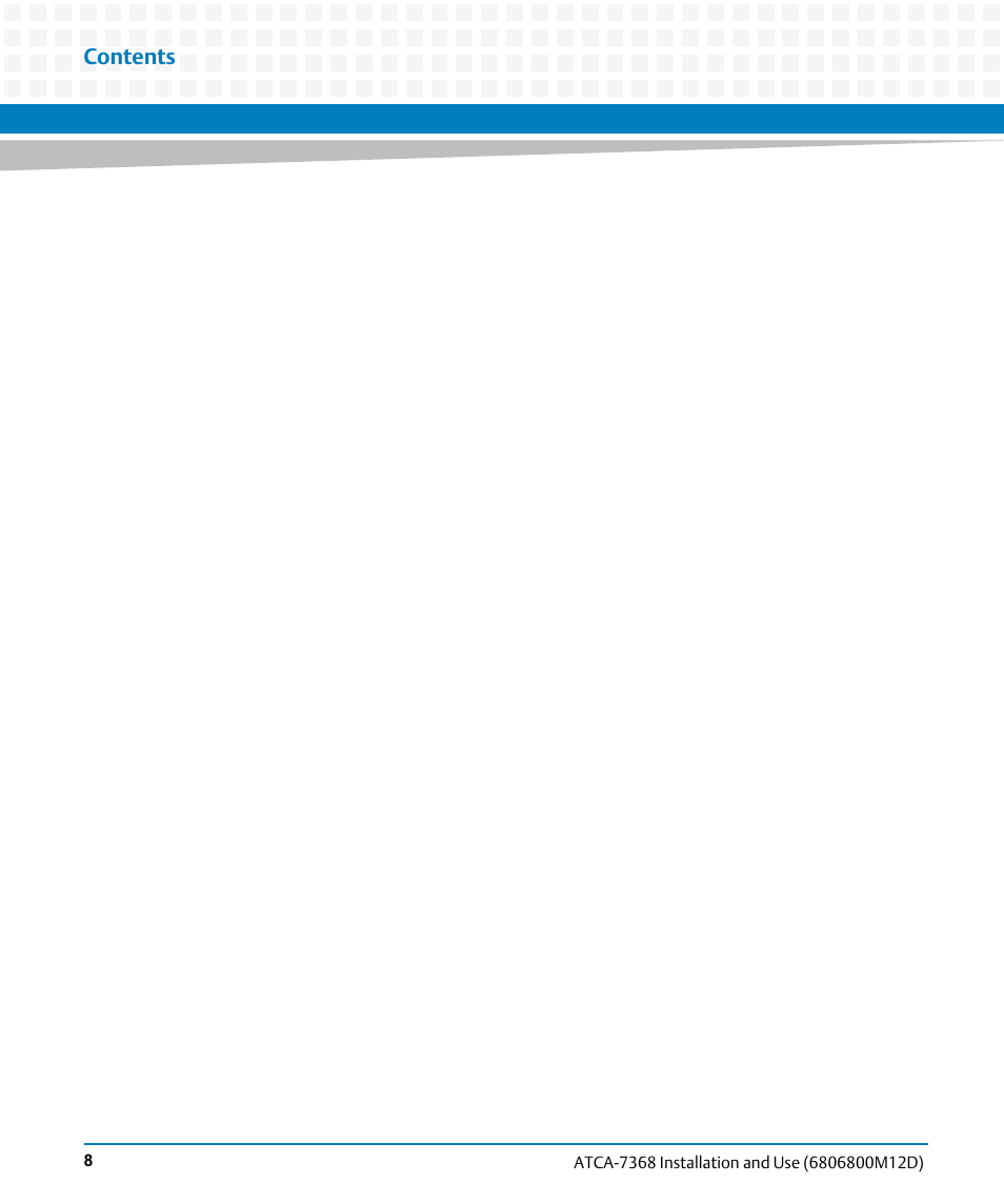 Artesyn ATCA-7368 Installation and Use (June 2014) User Manual | Page 8 / 222