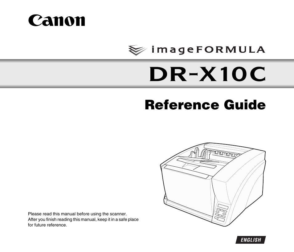 Canon IMAGEFORMULA DR-X10C User Manual | 67 pages