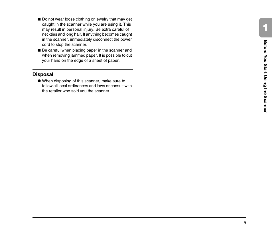 Disposal | Canon IMAGEFORMULA DR-X10C User Manual | Page 13 / 67