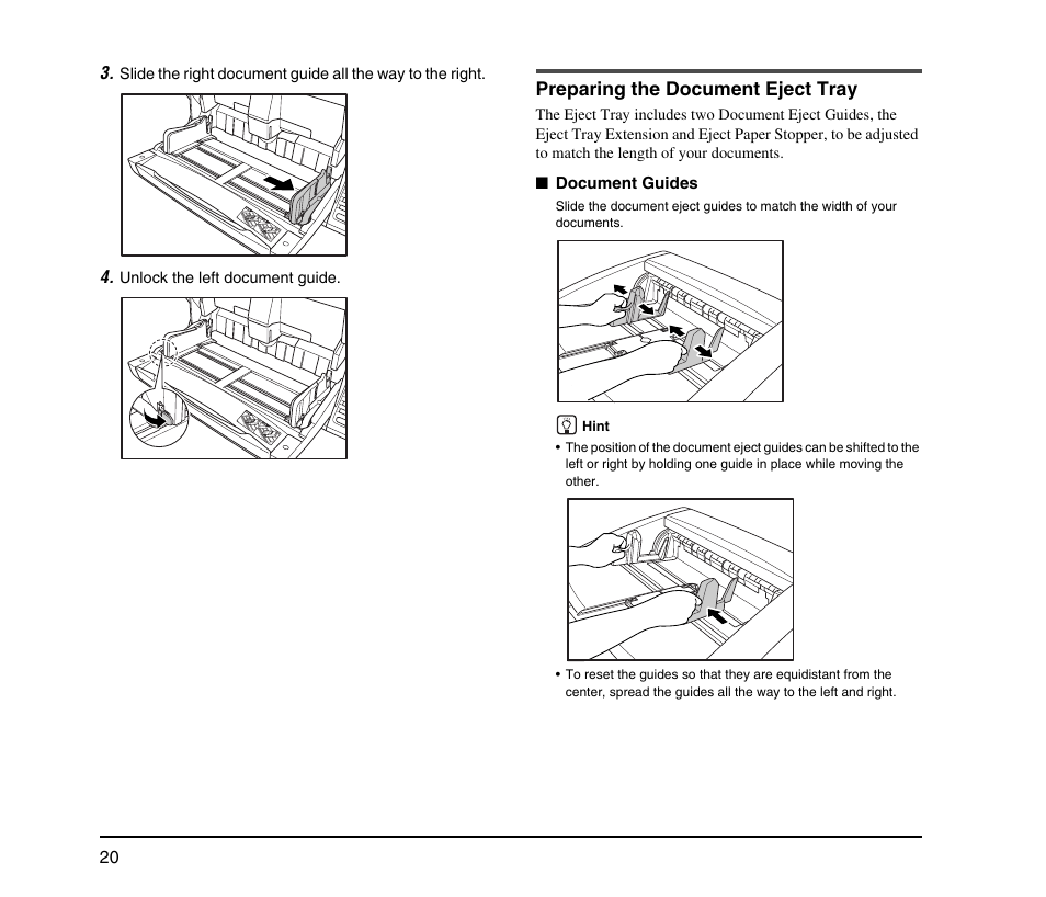 Preparing the document eject tray | Canon IMAGEFORMULA DR-X10C User Manual | Page 28 / 67