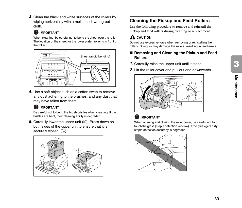 Cleaning the pickup and feed rollers, See “cleaning the pickup and, Feed rollers” on p. 39) | Canon IMAGEFORMULA DR-X10C User Manual | Page 47 / 67