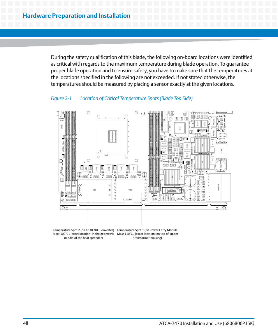 Figure 2-1, Hardware preparation and installation | Artesyn ATCA-7470 Installation and Use (October 2014) User Manual | Page 48 / 284