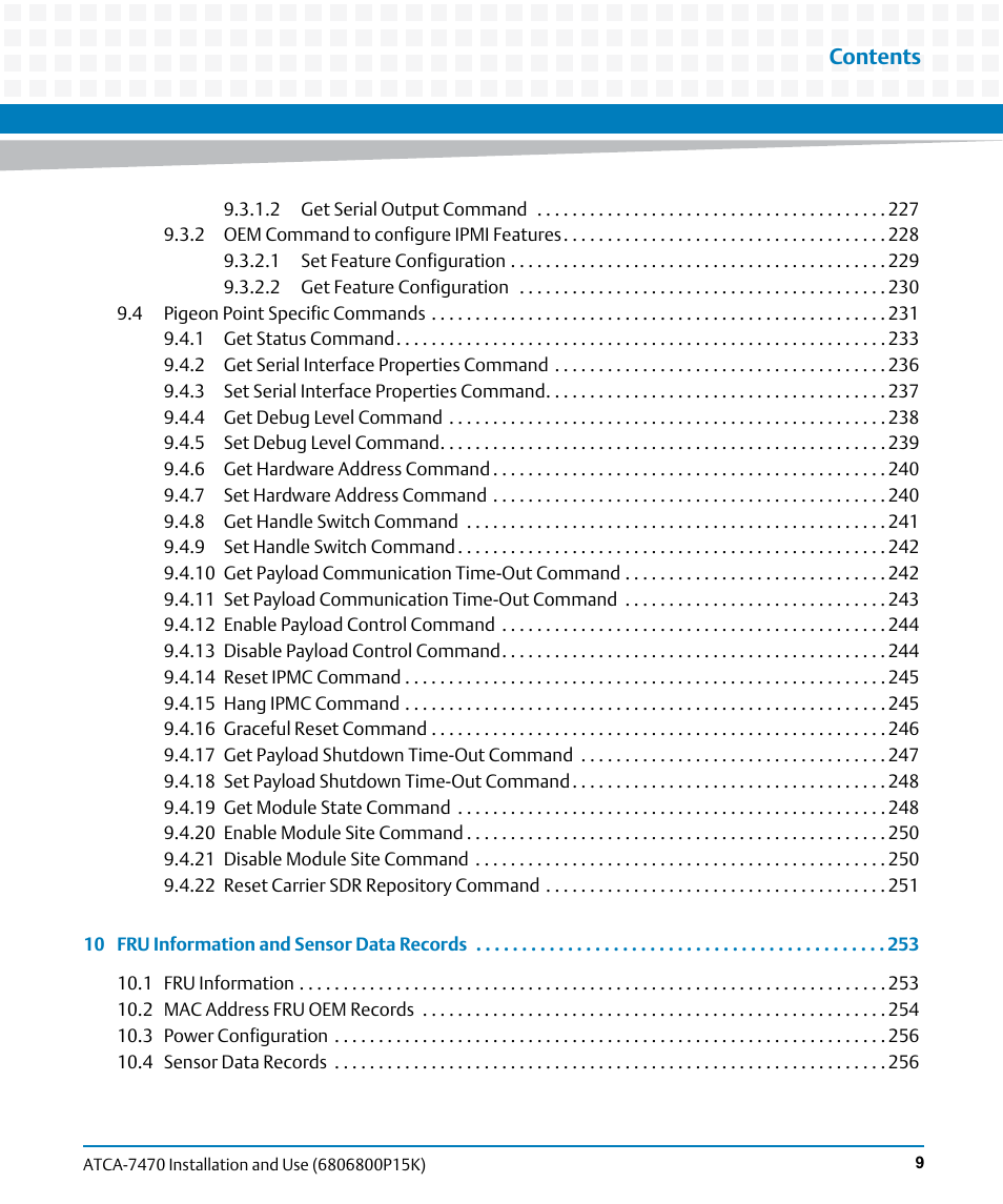 Artesyn ATCA-7470 Installation and Use (October 2014) User Manual | Page 9 / 284