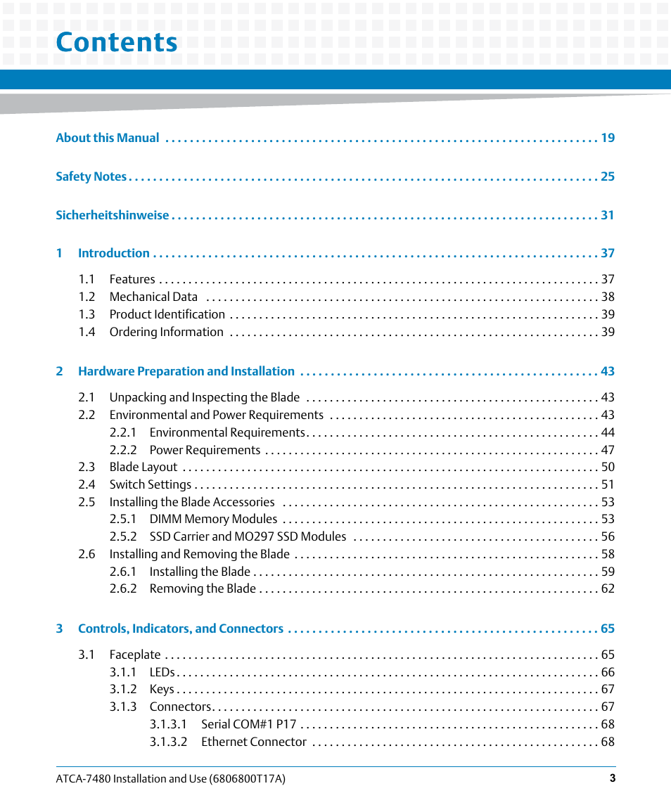 Artesyn ATCA-7480 Installation and Use (February 2015) User Manual | Page 3 / 330