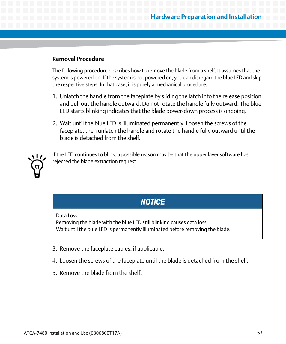 Artesyn ATCA-7480 Installation and Use (February 2015) User Manual | Page 63 / 330