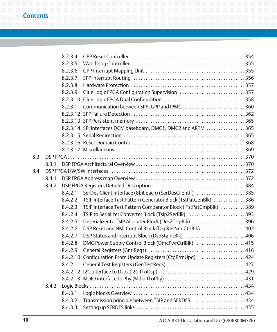 Artesyn ATCA-8310 Installation and Use (May 2014) User Manual | Page 10 / 456