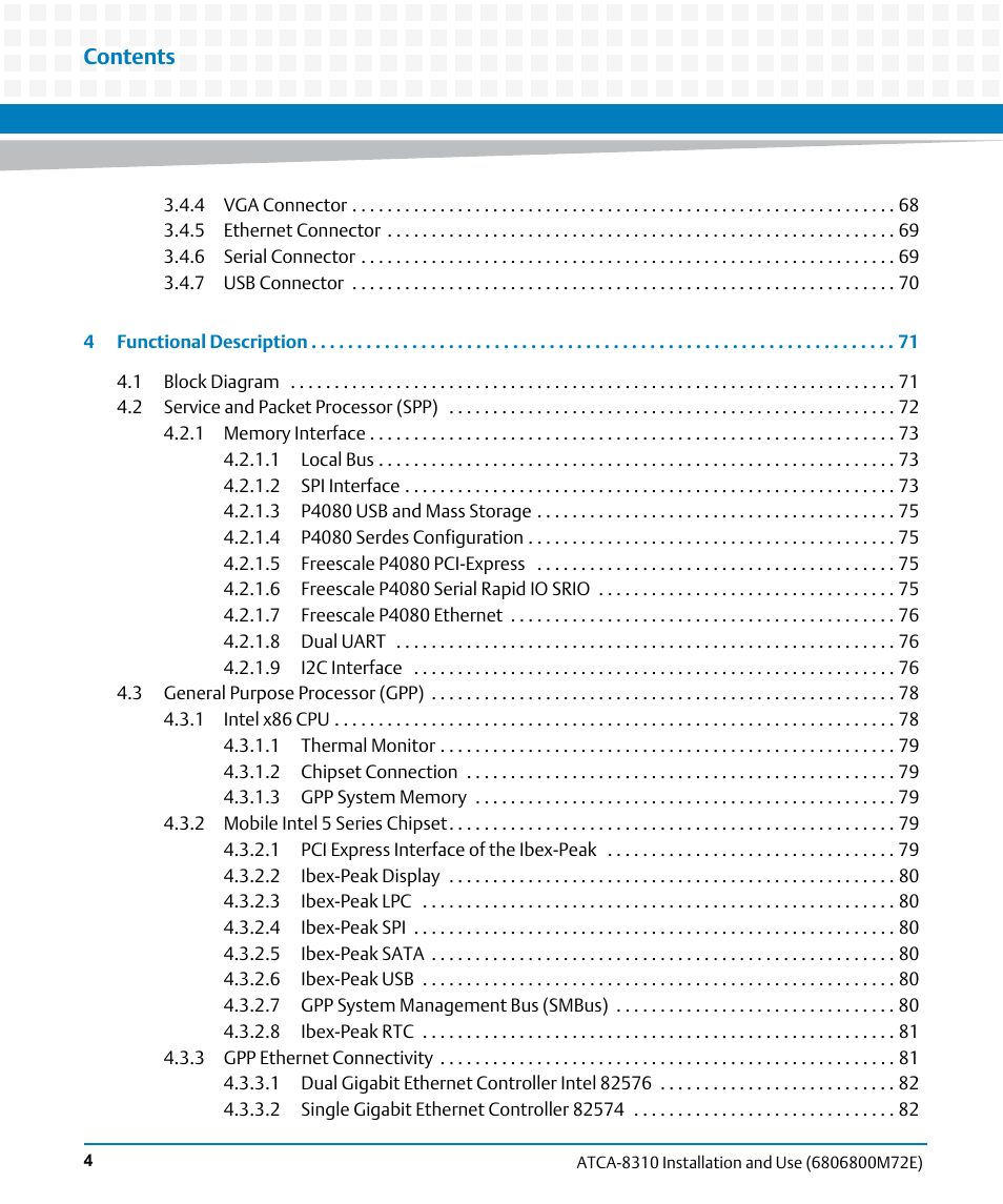 Artesyn ATCA-8310 Installation and Use (May 2014) User Manual | Page 4 / 456