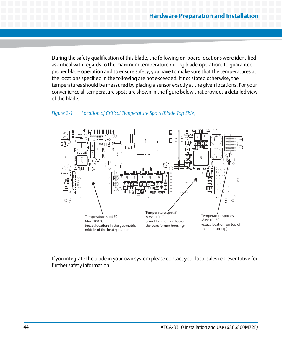 Figure 2-1, Hardware preparation and installation | Artesyn ATCA-8310 Installation and Use (May 2014) User Manual | Page 44 / 456