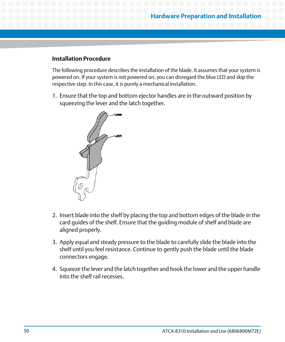 Artesyn ATCA-8310 Installation and Use (May 2014) User Manual | Page 50 / 456