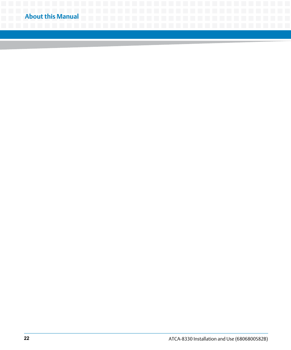 Artesyn ATCA-8330 Installation and Use (April 2015) User Manual | Page 22 / 236