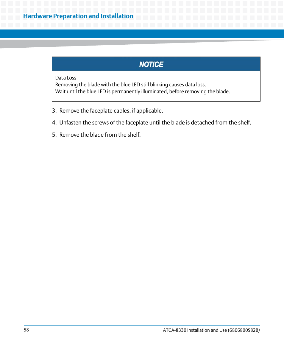 Artesyn ATCA-8330 Installation and Use (April 2015) User Manual | Page 58 / 236