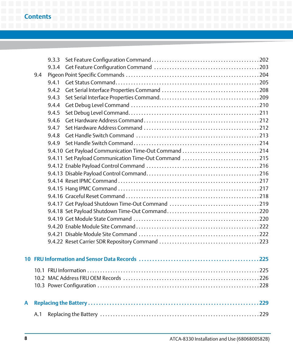 Artesyn ATCA-8330 Installation and Use (April 2015) User Manual | Page 8 / 236