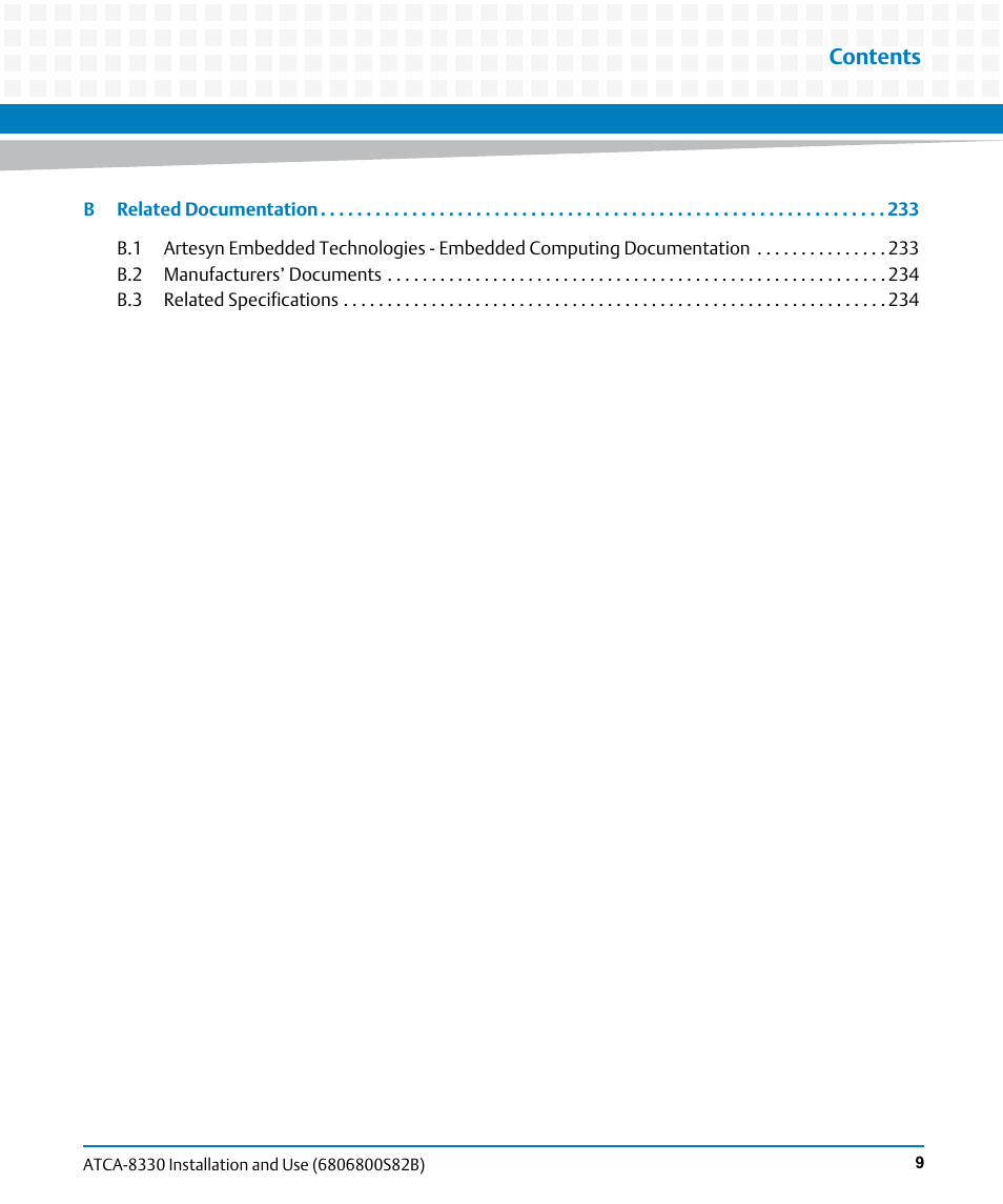 Artesyn ATCA-8330 Installation and Use (April 2015) User Manual | Page 9 / 236
