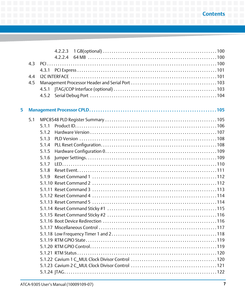 Artesyn ATCA-9305 User's Manual (May 2014) User Manual | Page 7 / 270