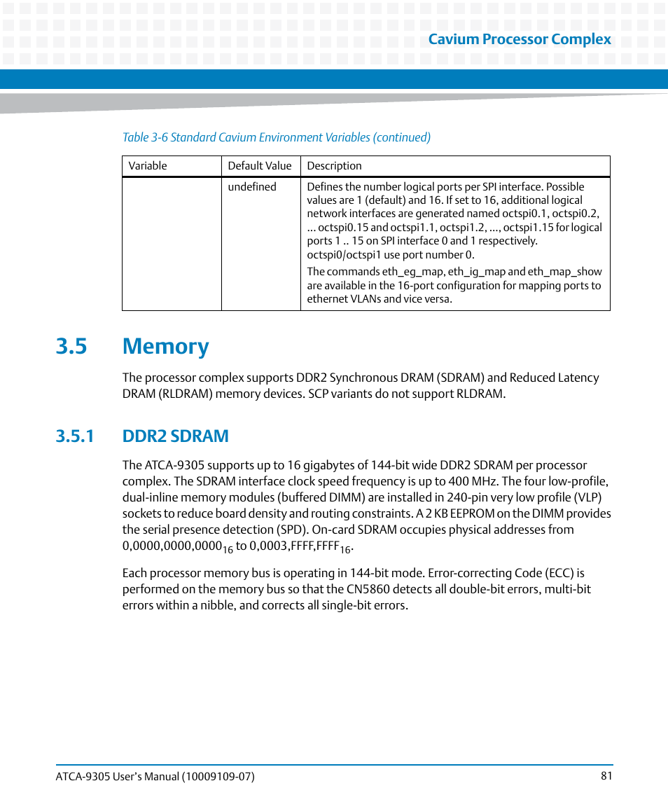 5 memory, 1 ddr2 sdram | Artesyn ATCA-9305 User's Manual (May 2014) User Manual | Page 81 / 270