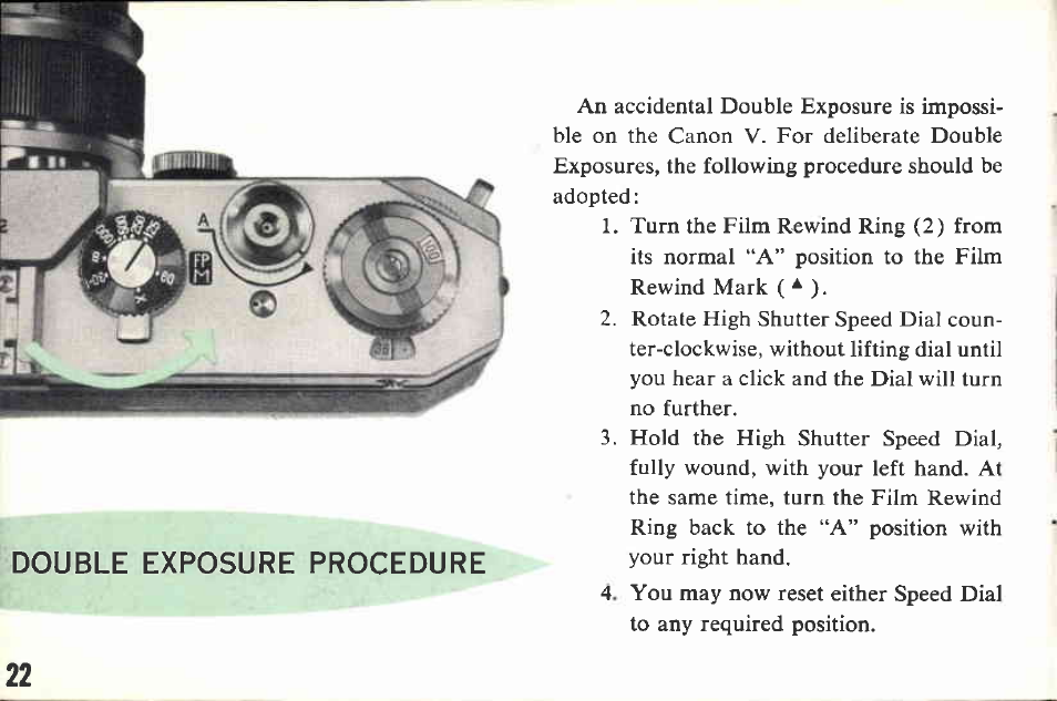 Viewfinder dial & selector | Canon V User Manual | Page 22 / 42