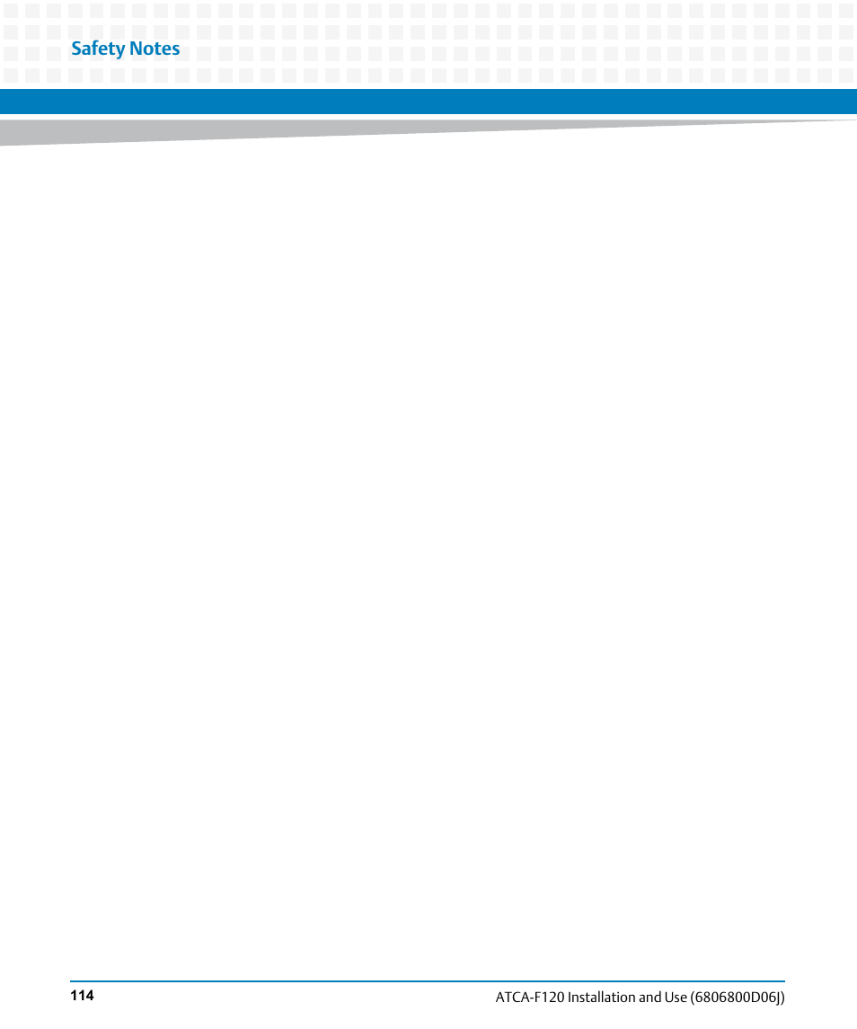 Artesyn ATCA-F120 Installation and Use (August 2014) User Manual | Page 114 / 122