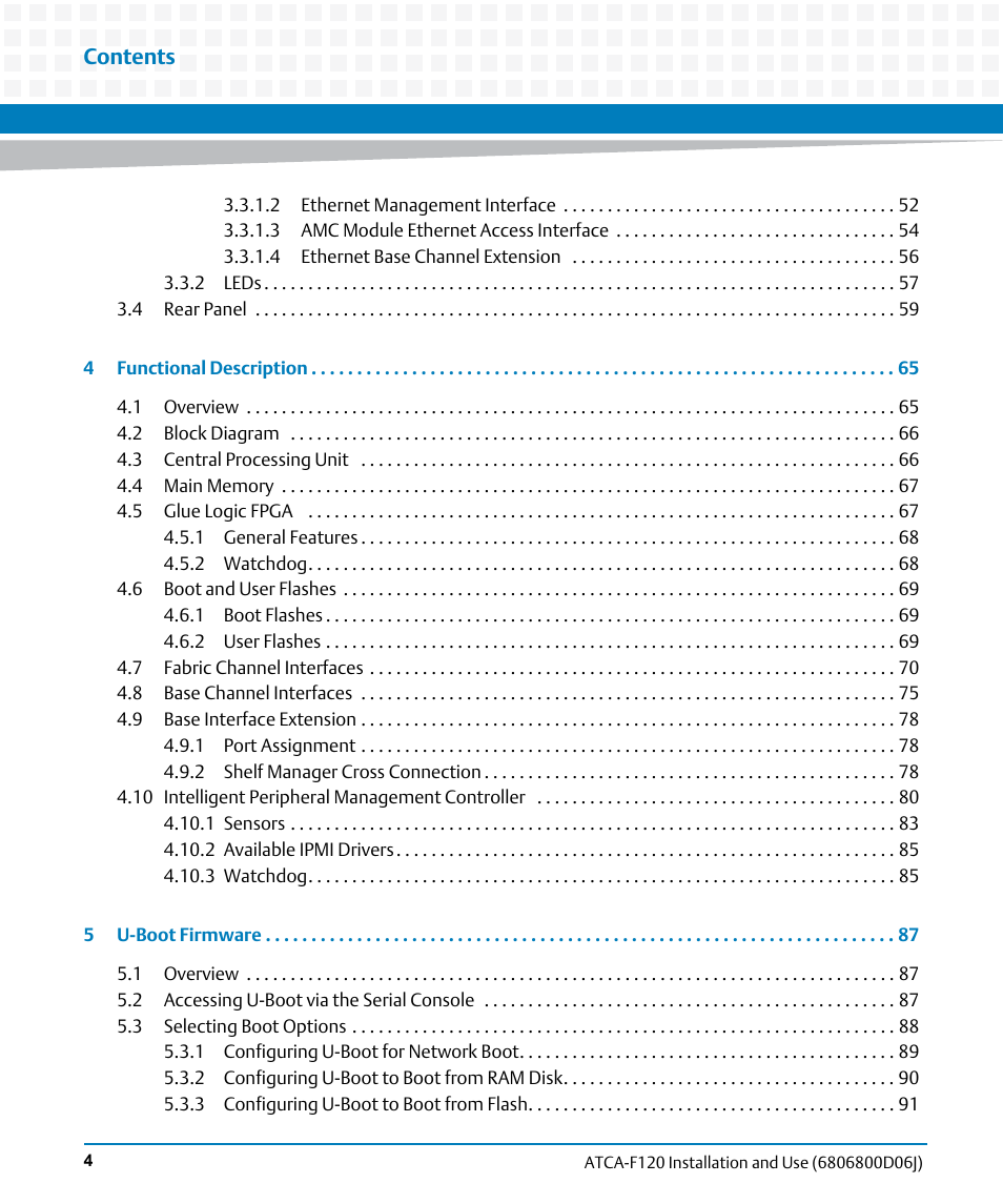 Artesyn ATCA-F120 Installation and Use (August 2014) User Manual | Page 4 / 122