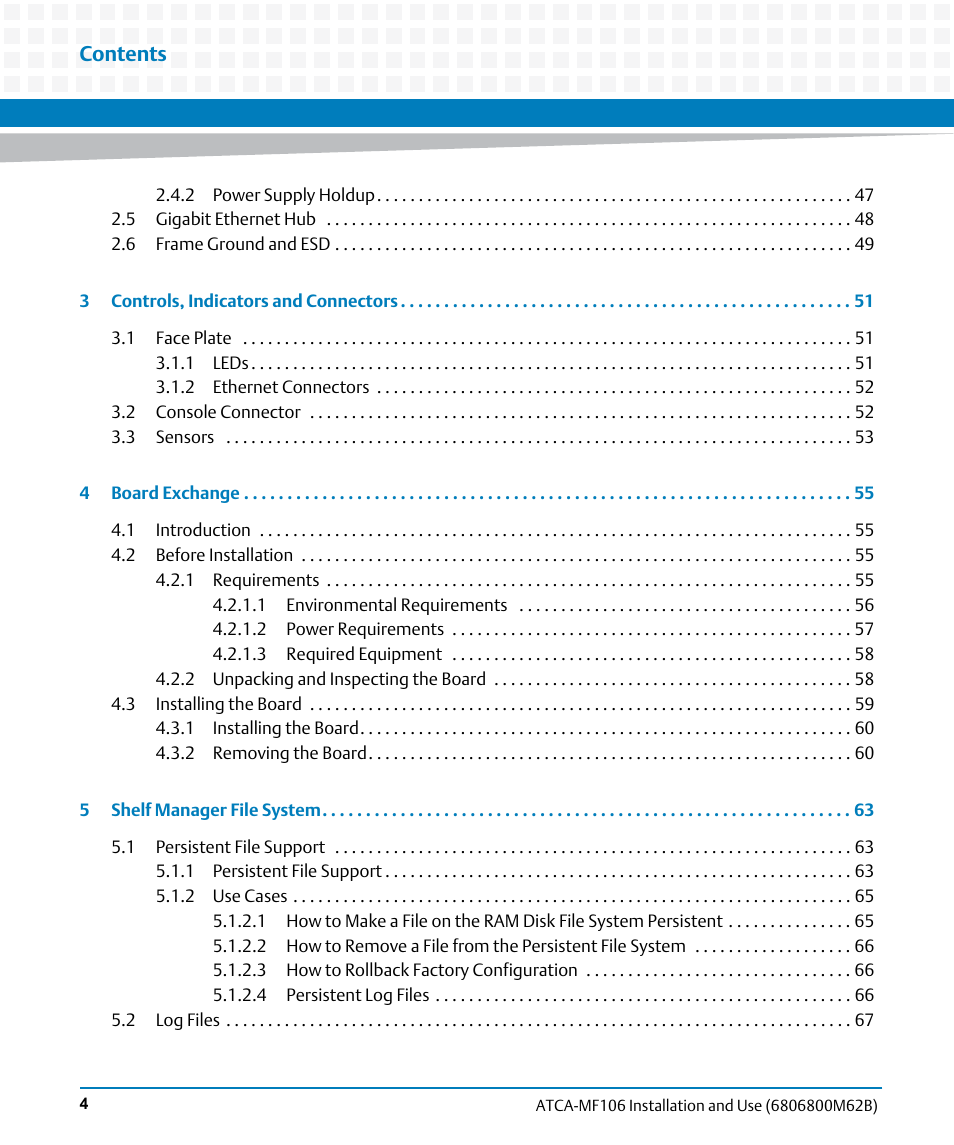 Artesyn ATCA-MF106 Installation and Use (September 2014) User Manual | Page 4 / 86